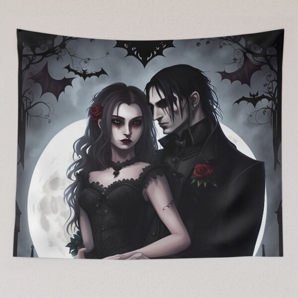 Item preview, Goth couple designed and sold by GothicRubette.