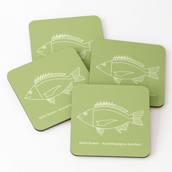 Item preview, Kawaii Black Bream Fish in Pastel Green on Citrus Green designed and sold by fruttidimare.