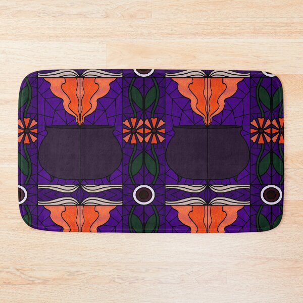 Item preview, Stained Glass Witches Cauldron (orange & purple) designed and sold by PaganArtisan.