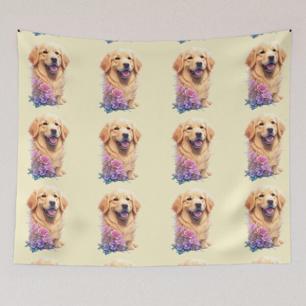 Item preview, Golden Retriever Puppy Campfire Comic Cartoon  designed and sold by Petsthetic.