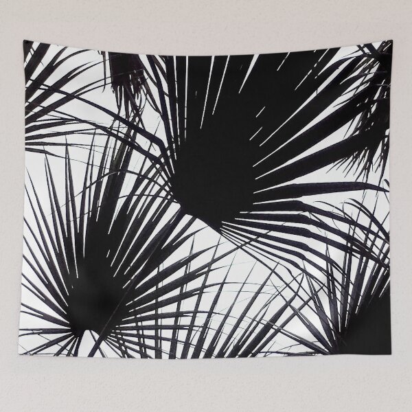 Item preview, Black and White Tropical Leaves designed and sold by Dominiquevari.
