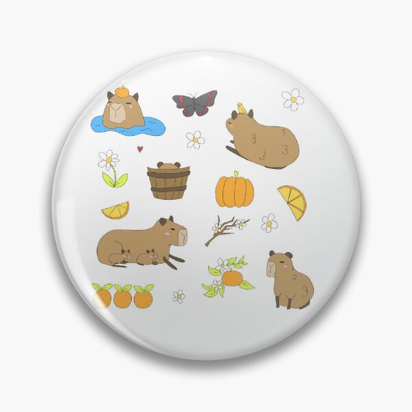 Item preview, Capybara and Oranges Sticker Pack designed and sold by casserolestan.