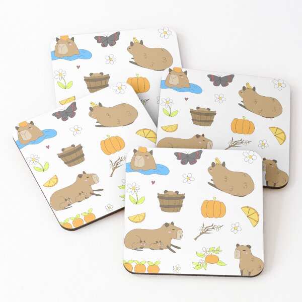 Item preview, Capybara and Oranges Sticker Pack designed and sold by casserolestan.