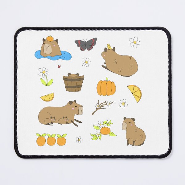 Item preview, Capybara and Oranges Sticker Pack designed and sold by casserolestan.
