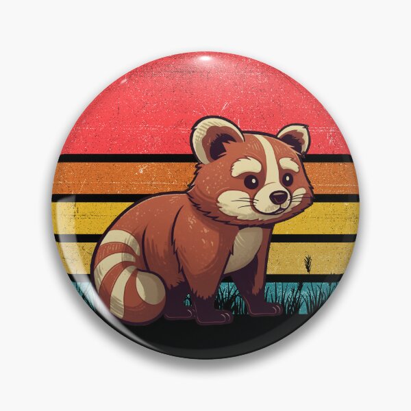 Artikelvorschau, Red Panda Vintage Retro Sunset entworfen und verkauft von rafaeltto.