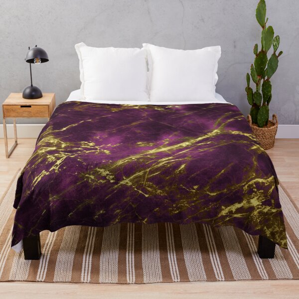 Item preview, Purple (Faux) Marbled Design With Golden-Hues Veins designed and sold by DEC02.