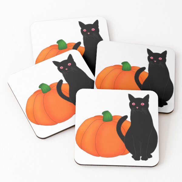 Item preview, Spooky black cat with big jack o lantern  designed and sold by Artistkhg.