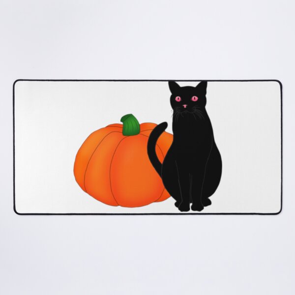 Item preview, Spooky black cat with big jack o lantern designed and sold by Artistkhg.