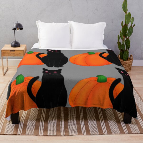 Item preview, Spooky black cat with big jack o lantern  designed and sold by Artistkhg.