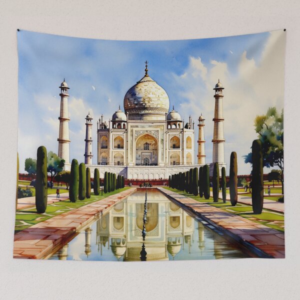 Item preview, A Watercolor Design of the Taj Mahal in Agra - India designed and sold by Sketch-Shack.