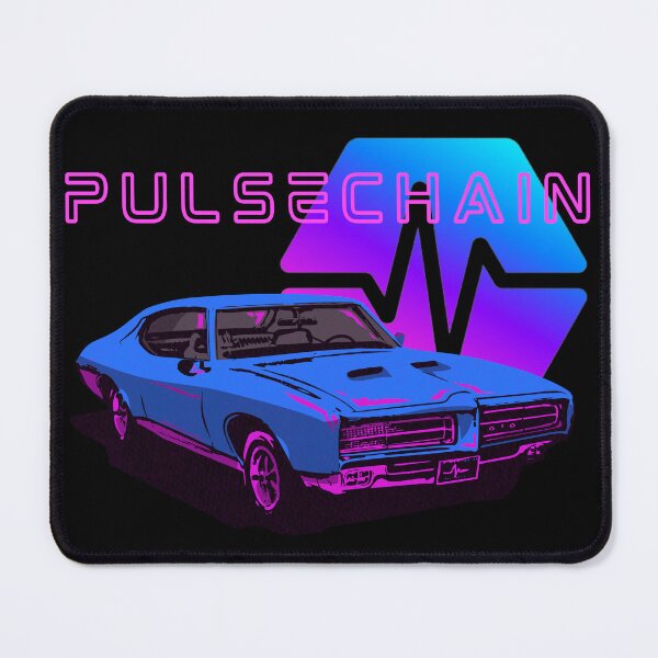Item preview, Pulsechain Vintage Muscle Car - Crypto Logo designed and sold by GetCryptoSwag.