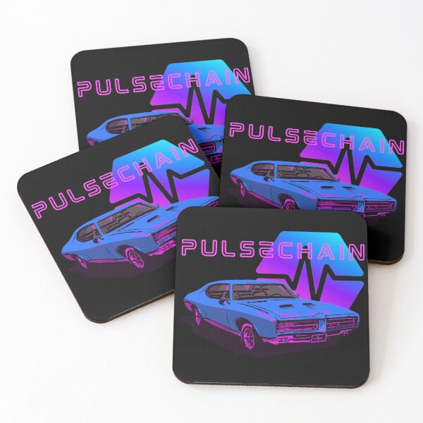 Item preview, Pulsechain Vintage Muscle Car - Crypto Logo designed and sold by GetCryptoSwag.