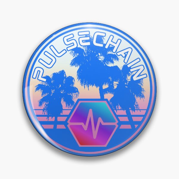 Item preview, Pulsechain Vintage Palms Sunset - Crypto Logo designed and sold by GetCryptoSwag.