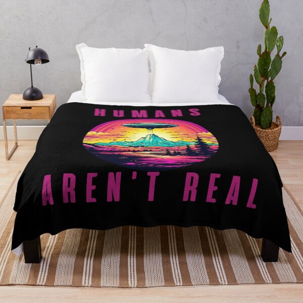 Item preview, Alien Funny Humans Aren't Real Cute UFO designed and sold by rynnzz.