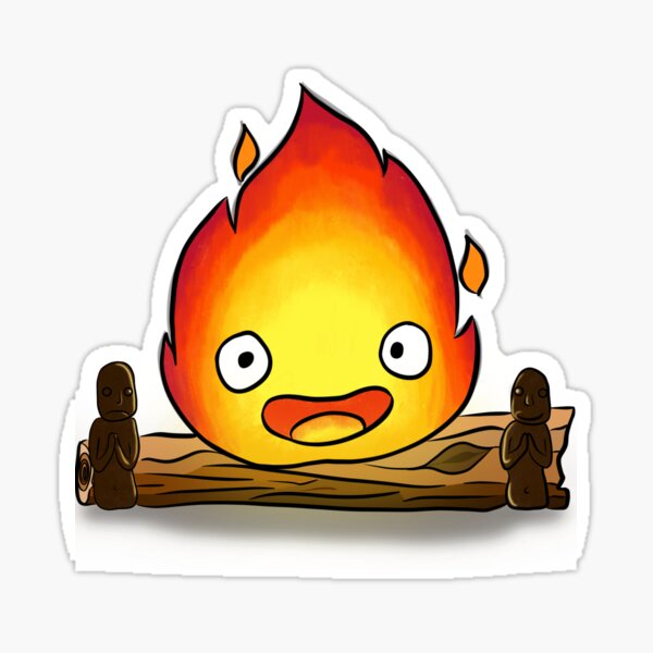 Calcifer from Studio Ghibli's Howl's Moving Castle Sticker