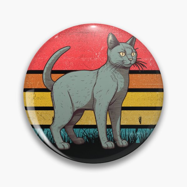 Item preview, Russian Blue Cat Vintage Retro Sunset designed and sold by rafaeltto.