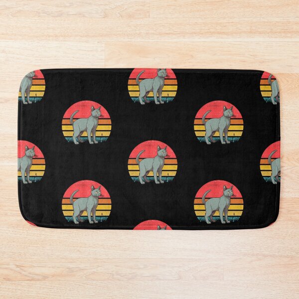 Item preview, Russian Blue Cat Vintage Retro Sunset designed and sold by rafaeltto.