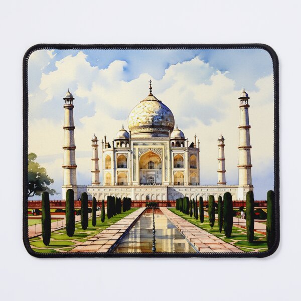 Item preview, A Watercolor Design of the Taj Mahal in Agra - India designed and sold by Sketch-Shack.