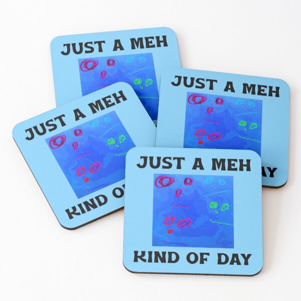 Item preview, “Just A Meh Kind Of Day” Child’s Drawing Faces by Ace designed and sold by TickleSharkDsg.