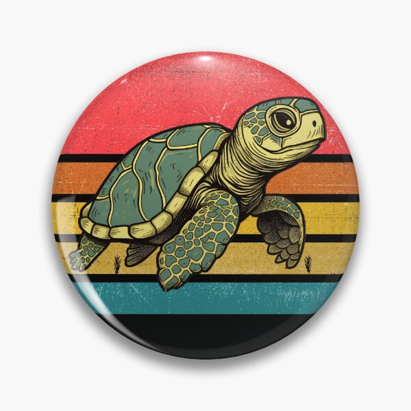 Item preview, Sea Turtle Vintage Retro Sunset designed and sold by rafaeltto.