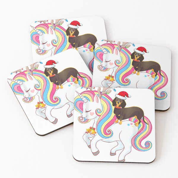Item preview, Dachshund Riding Unicorn designed and sold by ParrotMart.