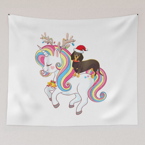 Item preview, Dachshund Riding Unicorn designed and sold by ParrotMart.