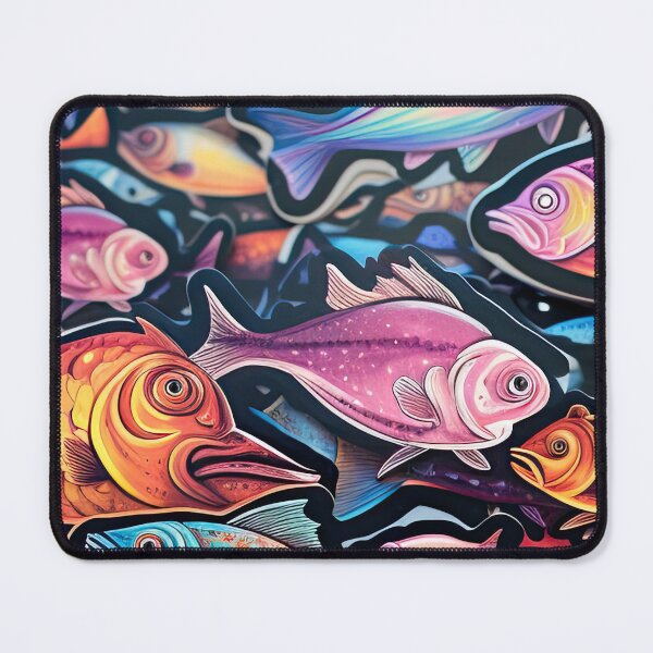 Item preview, Multi-colored fish lie in a pile designed and sold by abmkf.