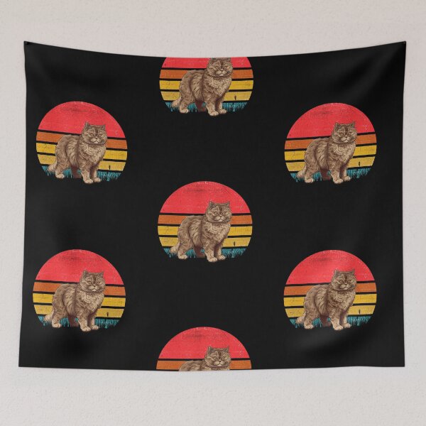 Item preview, Selkirk Rex Cat Vintage Retro Sunset designed and sold by rafaeltto.