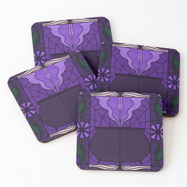 Item preview, Stained Glass Witches Cauldron (purple) designed and sold by PaganArtisan.