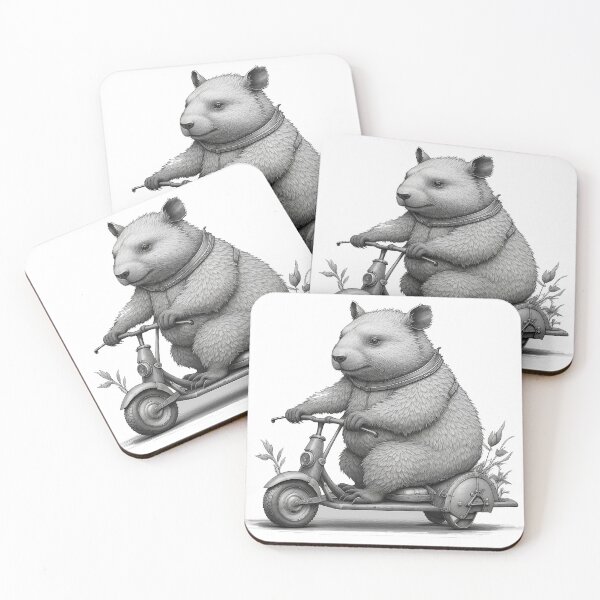 Item preview, Wombat on scooter designed and sold by NoRandom.