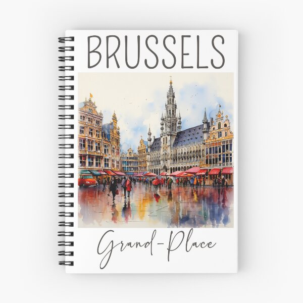 Artikelvorschau, Ein Aquarellentwurf des Grote Marktes in Brüssel - Belgien entworfen und verkauft von Sketch-Shack.