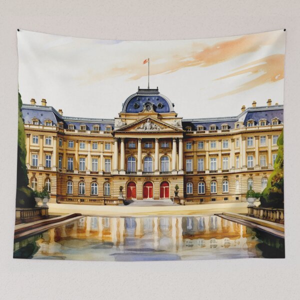 Item preview, A Watercolor Design of the Grote Markt in Brussels - Belgium designed and sold by Sketch-Shack.