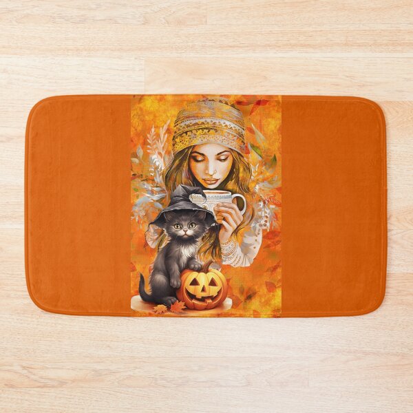 Item preview, AUTUMN A WARM DRINK AND HER KITTY IS PERFECTION designed and sold by Tammera.