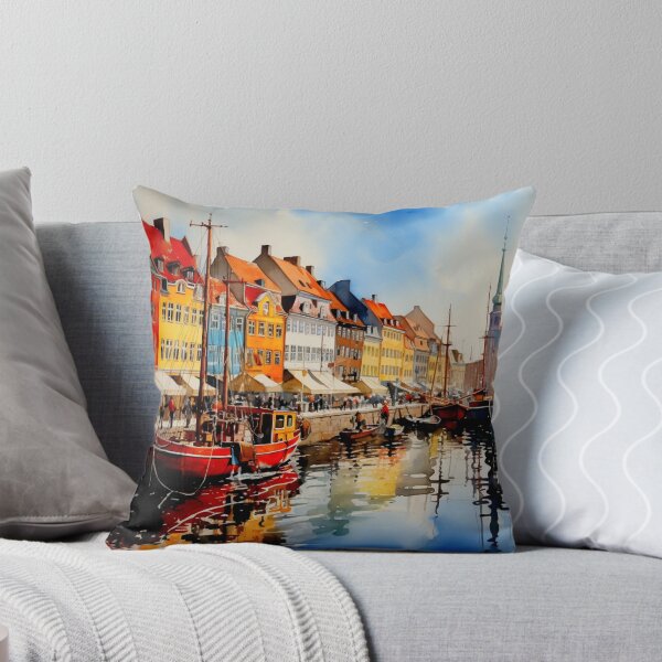 Item preview, A Watercolor Design of Copenhagen - Denmark designed and sold by Sketch-Shack.