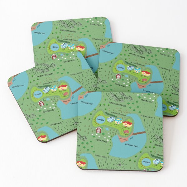 Item preview, Doggyville Cartography Map Seamless Pattern designed and sold by Cedarrue.