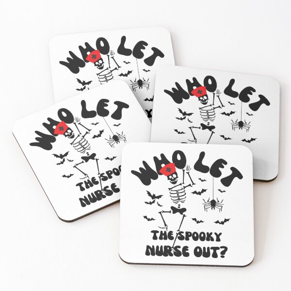 Item preview, Retro Style Halloween Nurse Funny Quote "Who Let The Spooky Nurse Out?" designed and sold by DonateWord.