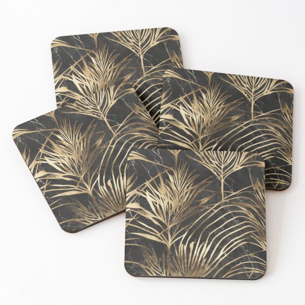 Item preview, Black and gold leaf pattern designed and sold by asbno19.