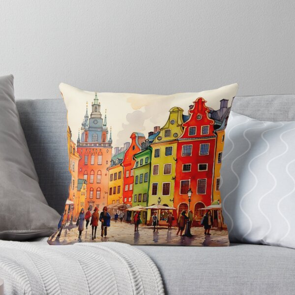 Item preview, A Watercolor Design of Stockholm - Sweden designed and sold by Sketch-Shack.