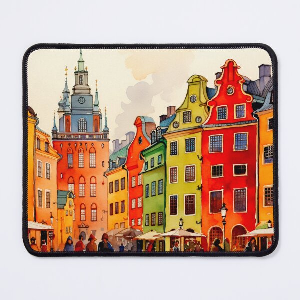 Item preview, A Watercolor Design of Stockholm - Sweden designed and sold by Sketch-Shack.