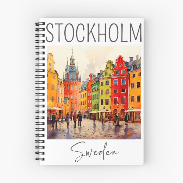 Artikelvorschau, Ein Aquarelldesign von Stockholm - Schweden entworfen und verkauft von Sketch-Shack.
