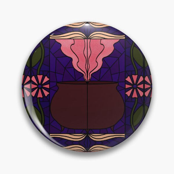 Item preview, Stained Glass Witches Cauldron (pink) designed and sold by PaganArtisan.