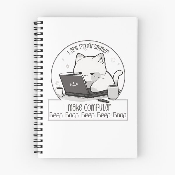 Item preview, I are programmer I make computer Beep Boop Beep Beep Boop (cute cat programmer) designed and sold by electricninja.