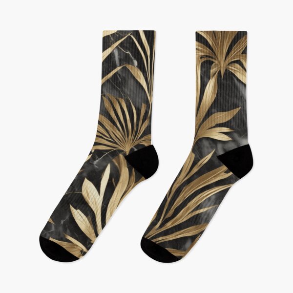 Item preview, Black and gold leaf pattern designed and sold by asbno19.