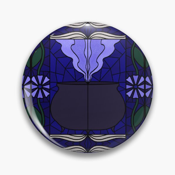 Item preview, Stained Glass Witches Cauldron (periwinkle) designed and sold by PaganArtisan.