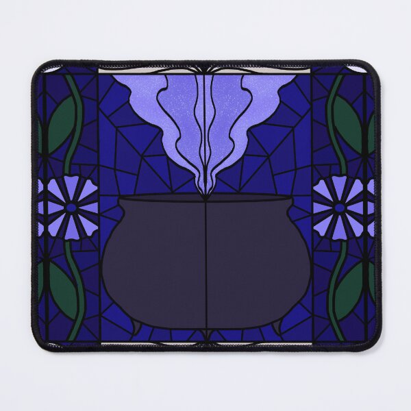 Item preview, Stained Glass Witches Cauldron (periwinkle) designed and sold by PaganArtisan.