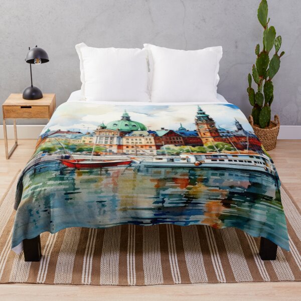 Item preview, A Watercolor Design of Stockholm - Sweden designed and sold by Sketch-Shack.