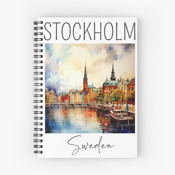 Item preview, Un diseño en acuarela de Estocolmo - Suecia designed and sold by Sketch-Shack.