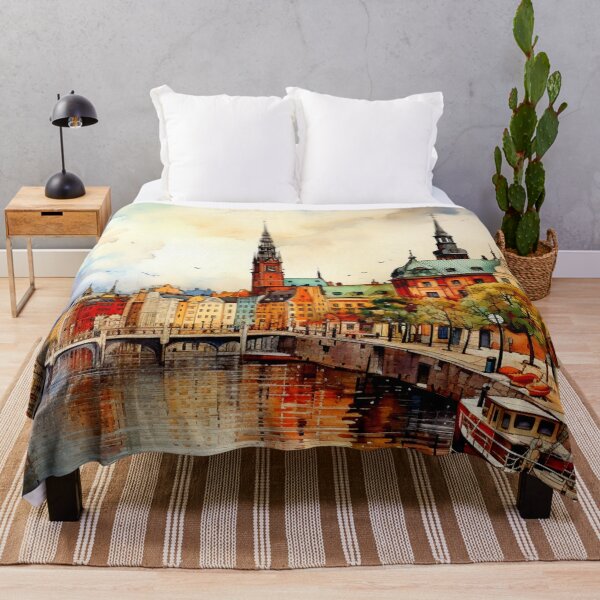 Artikelvorschau, Ein Aquarelldesign von Stockholm - Schweden entworfen und verkauft von Sketch-Shack.