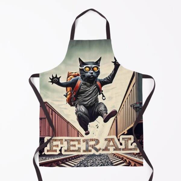 Item preview, Feral Train Yard Adventure Cat designed and sold by tumbleweedphoto.