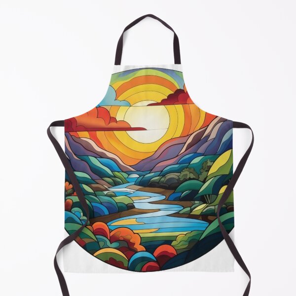 Item preview, paisaje circular colorido felicidad designed and sold by Stickerlion.